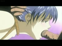 Tied up bitch sucking a huge hentai cock